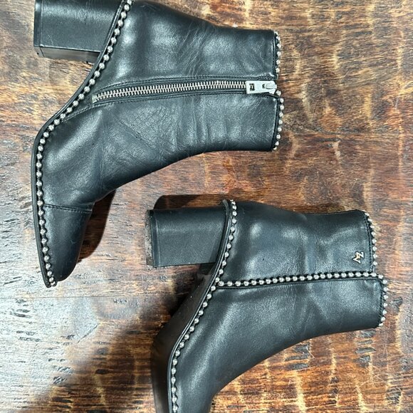 ZADIG & VOLTAIRE Leather Studded Accents Boots - Picture 10 of 10